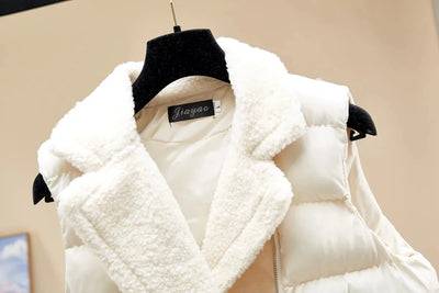 ChicCozy | Warme Raffinesse, Die Luxuriöse Lamswoll-Patchwork Damenweste