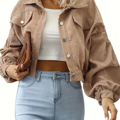 Corina | Lässige Eleganz, Damenmode mit Cropped-Jacke und Lantaarnmouwen