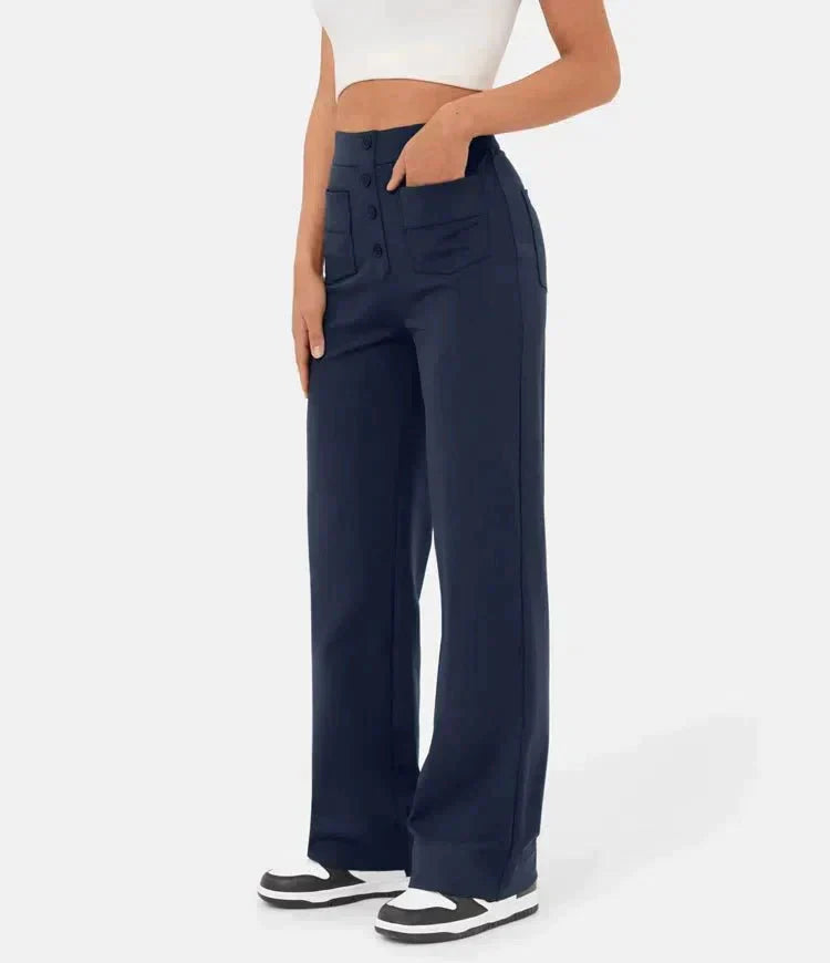 Delia | Bequeme Hose mit hoher Taille und Gummizug in der Taille