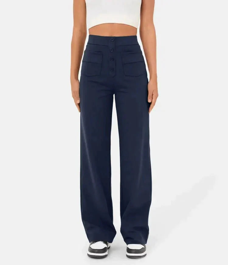 Delia | Bequeme Hose mit hoher Taille und Gummizug in der Taille