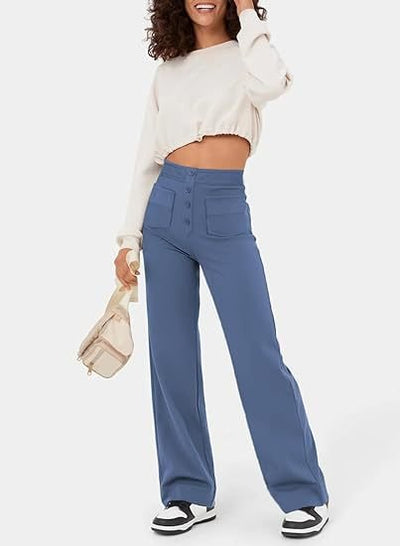 Delia | Bequeme Hose mit hoher Taille und Gummizug in der Taille