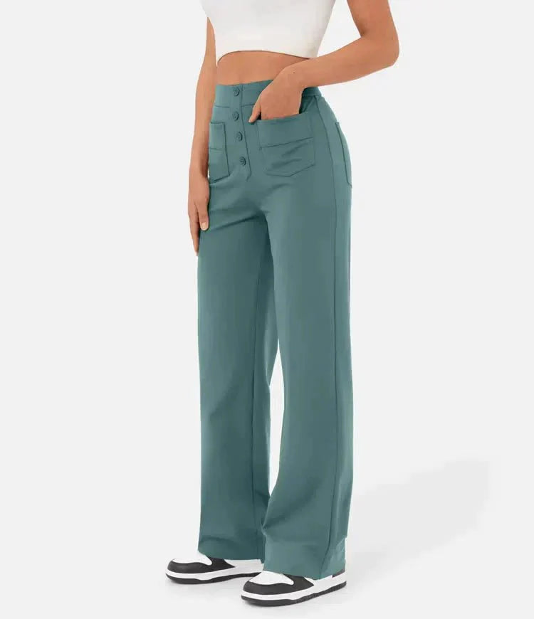 Delia | Bequeme Hose mit hoher Taille und Gummizug in der Taille