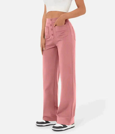 Delia | Bequeme Hose mit hoher Taille und Gummizug in der Taille