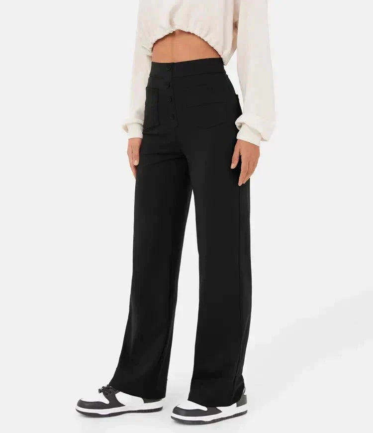Delia | Bequeme Hose mit hoher Taille und Gummizug in der Taille