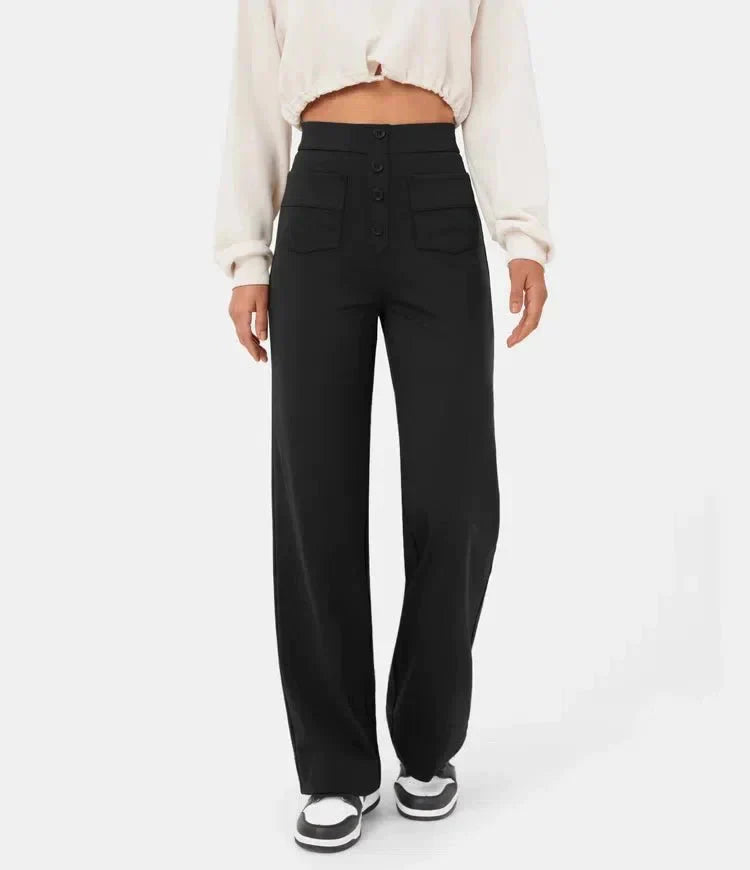 Delia | Bequeme Hose mit hoher Taille und Gummizug in der Taille