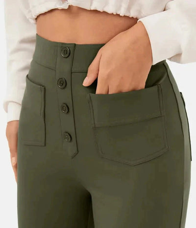 Delia | Bequeme Hose mit hoher Taille und Gummizug in der Taille