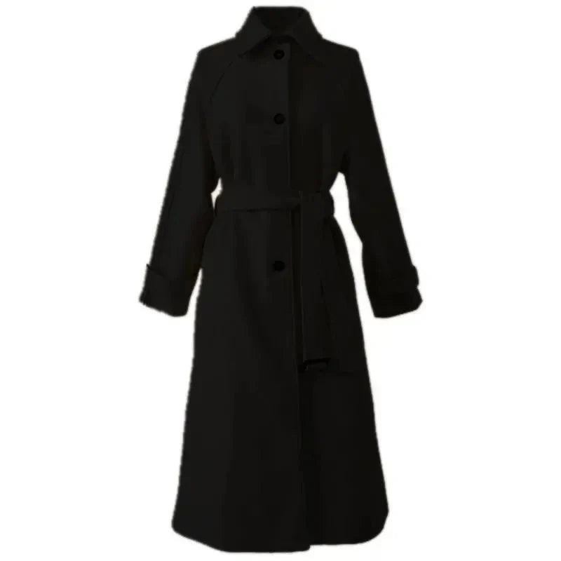 Elisa | Stilvolle Taillengürtel und eine Verdickte Lange Jacke für die Perfekte All-Match mode