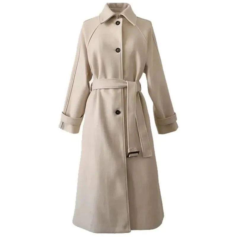 Elisa | Stilvolle Taillengürtel und eine Verdickte Lange Jacke für die Perfekte All-Match mode