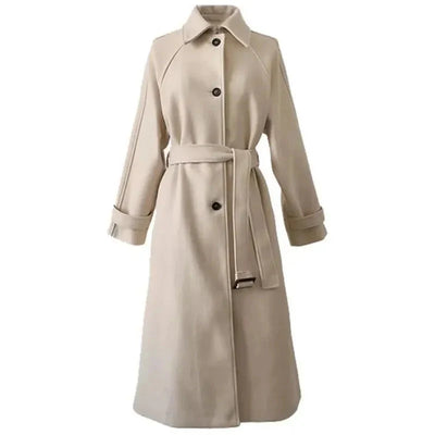 Elisa | Stilvolle Taillengürtel und eine Verdickte Lange Jacke für die Perfekte All-Match mode
