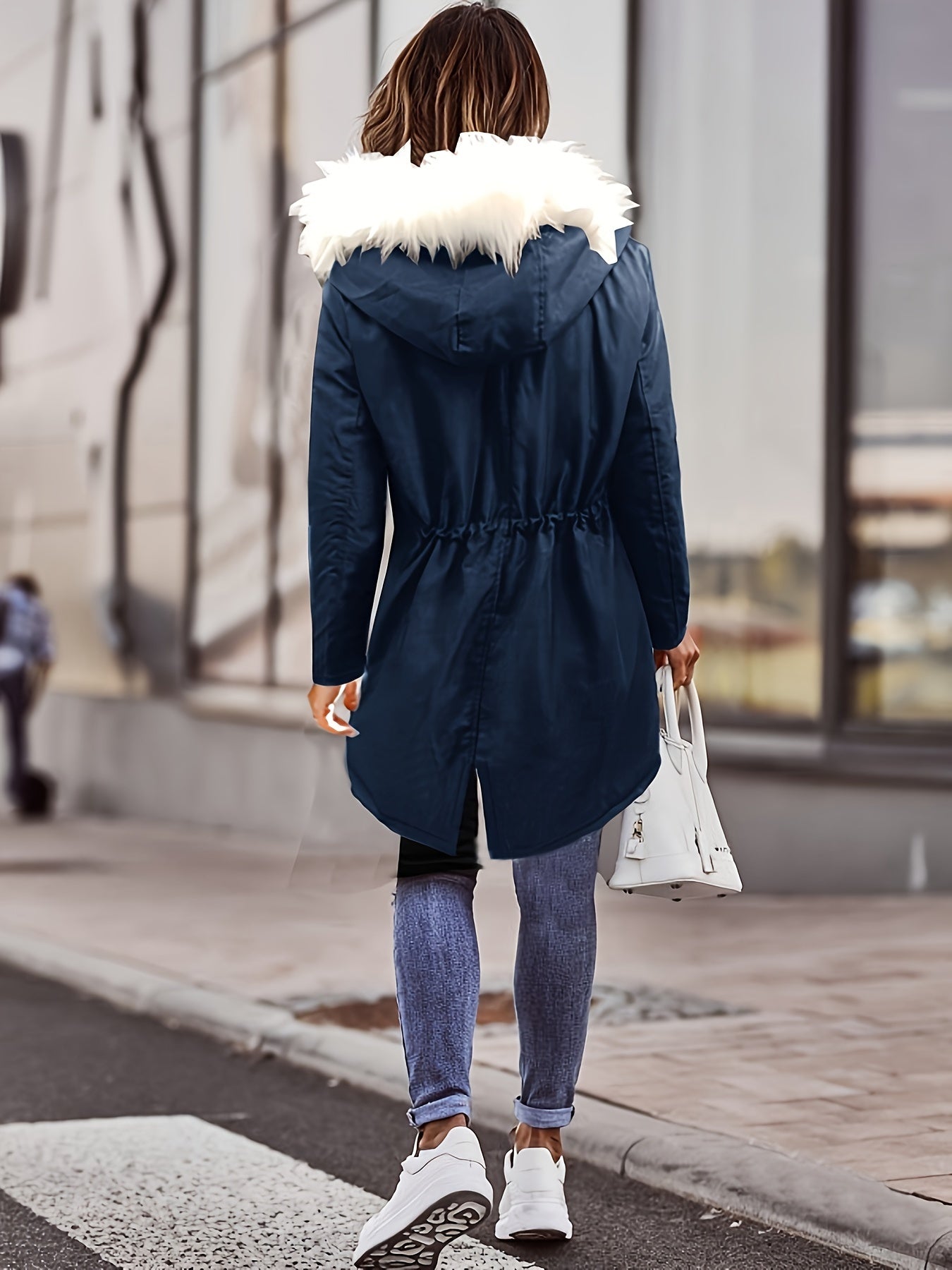 Emilia | Stylischer Thermomantel mit Kunstpelzkapuze für ultimativen Winter-Chic