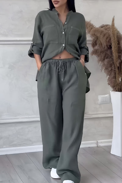 Emma Stilvolles Leinenset | Mühelos schickes zweiteiliges Outfit für alltägliche Eleganz