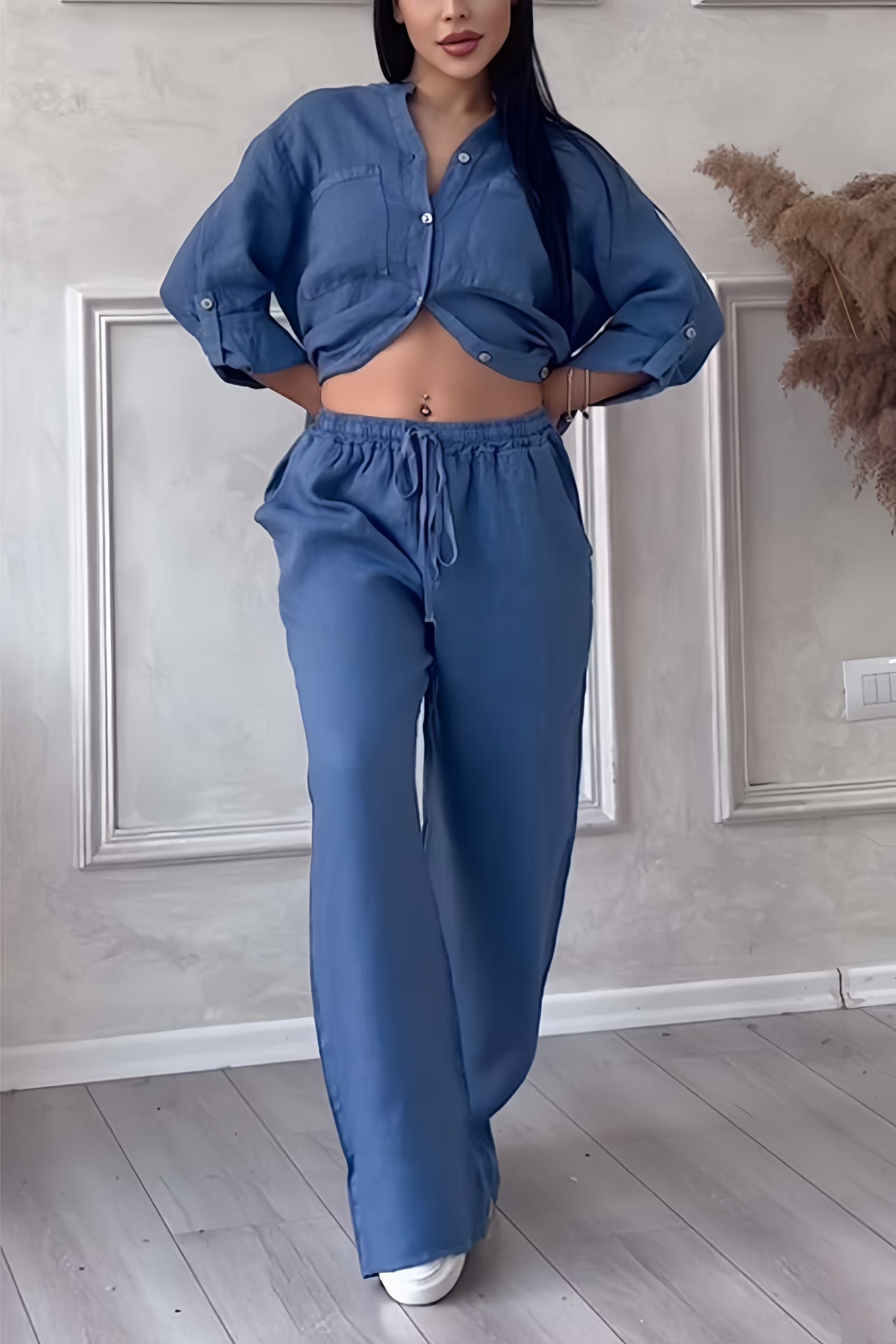 Emma Stilvolles Leinenset | Mühelos schickes zweiteiliges Outfit für alltägliche Eleganz