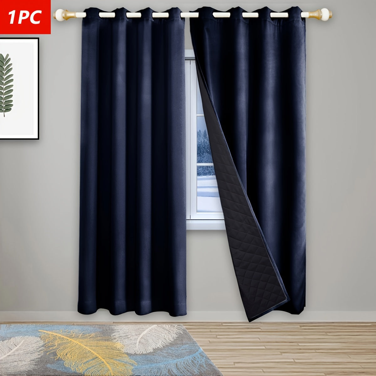 EternalWarmth | Erhöhen Sie Ihren Raum mit luxuriösen 1-Panel-Wärmeisolationsvorhängen