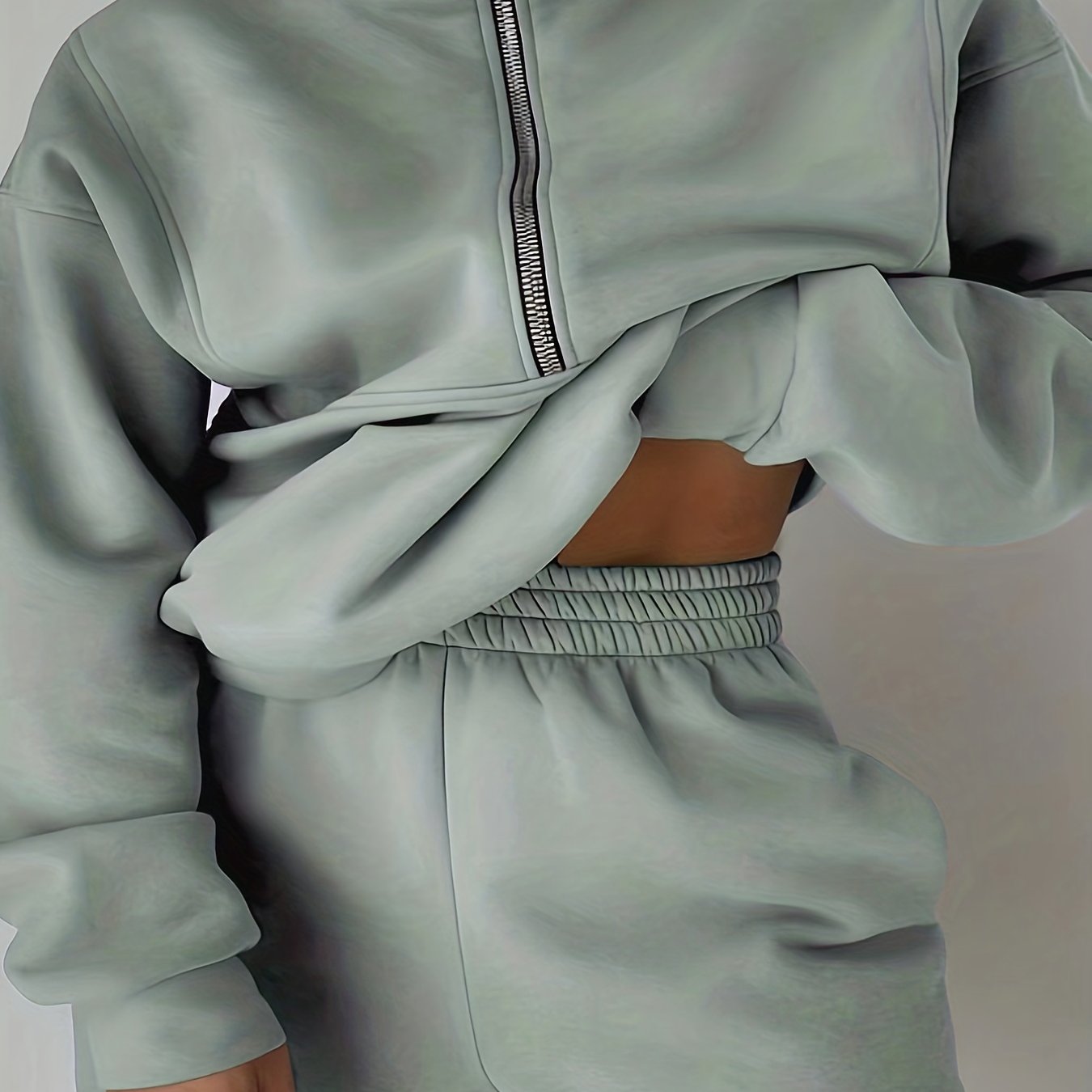 Hannah | Zweiteiliges Set für Frauen - bequemes Sweatshirt mit Reißverschluss + Trainingshosen