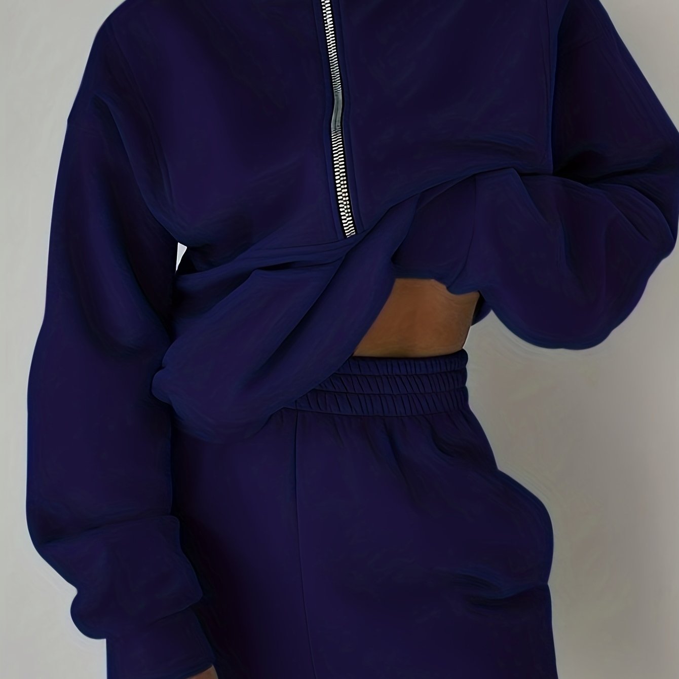 Hannah | Zweiteiliges Set für Frauen - bequemes Sweatshirt mit Reißverschluss + Trainingshosen