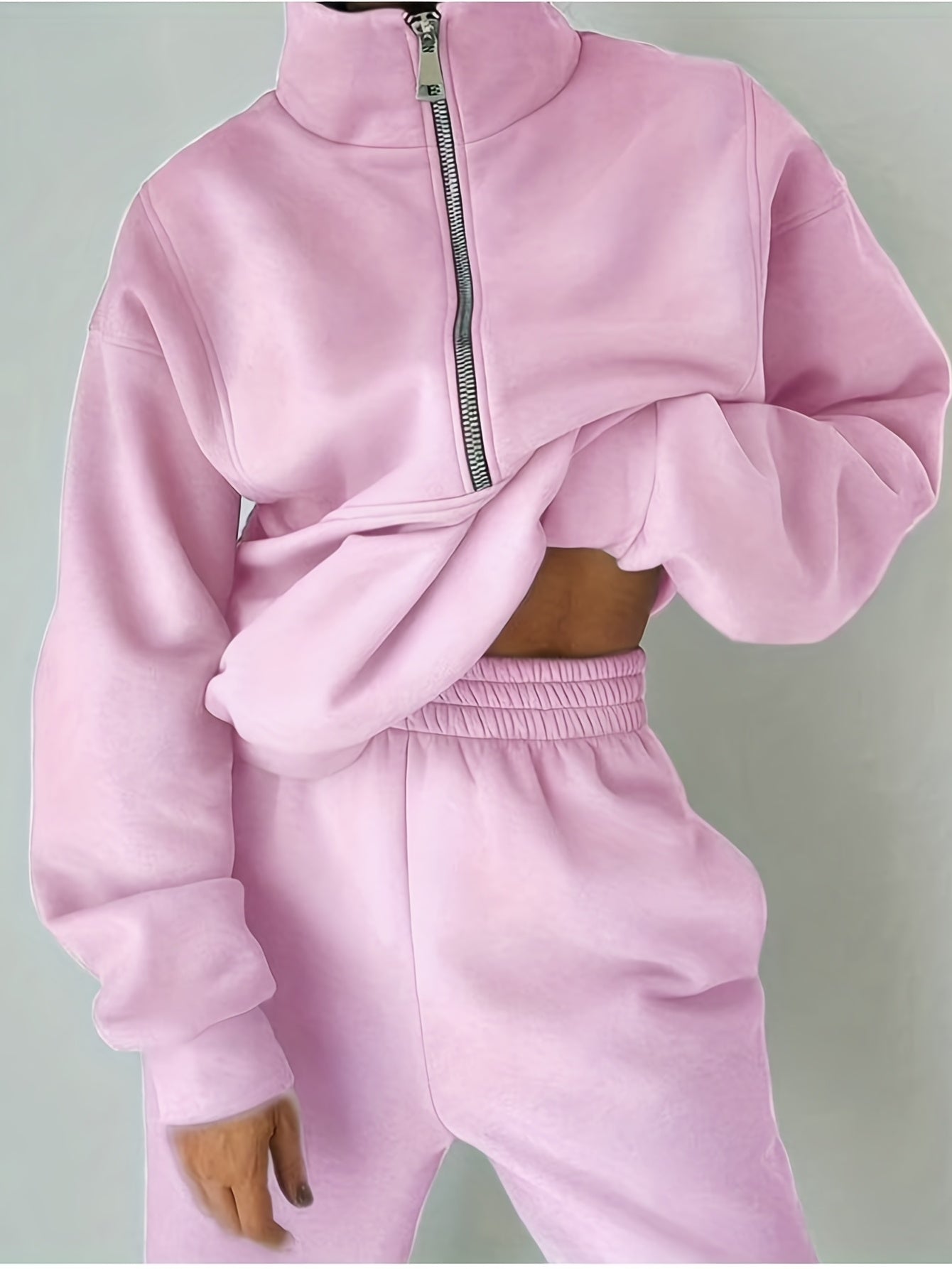 Hannah | Zweiteiliges Set für Frauen - bequemes Sweatshirt mit Reißverschluss + Trainingshosen