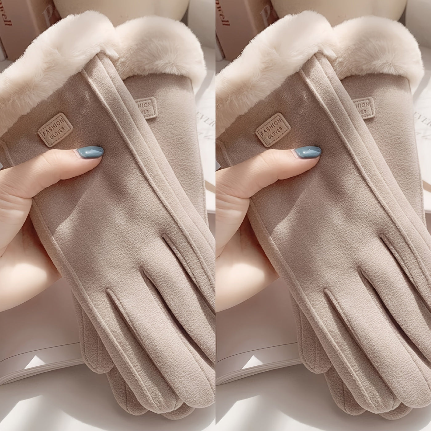 Hansy | Stilvoll gewärmt, Unsere Plüsch Suède Handschuhe für Damen