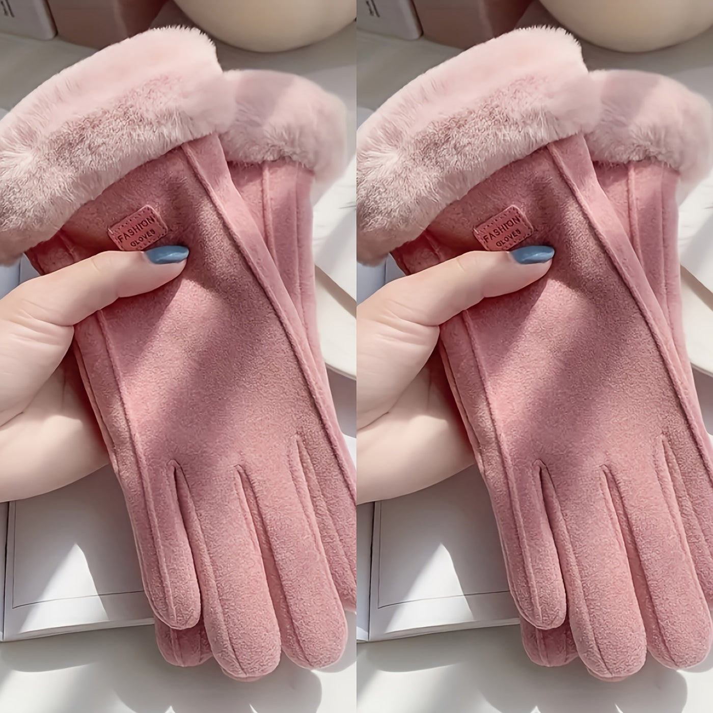 Hansy | Stilvoll gewärmt, Unsere Plüsch Suède Handschuhe für Damen