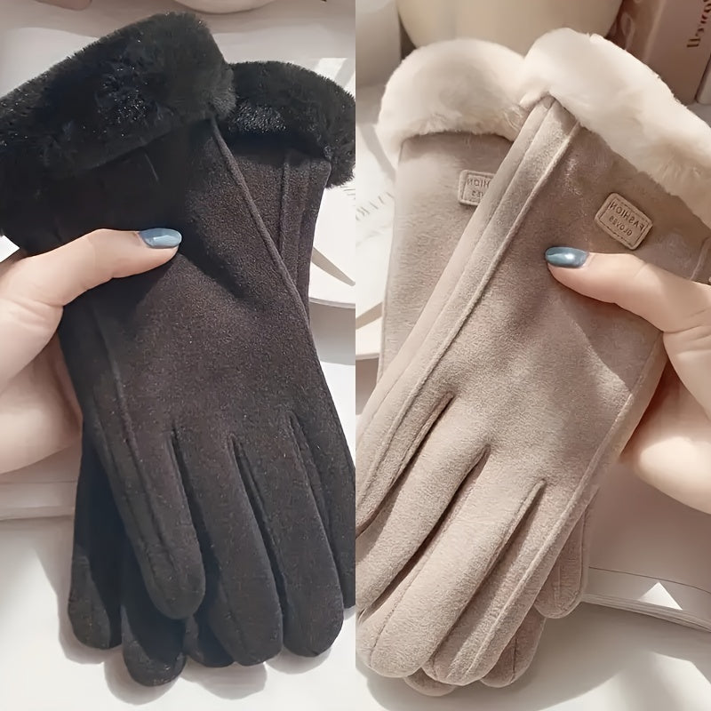 Hansy | Stilvoll gewärmt, Unsere Plüsch Suède Handschuhe für Damen