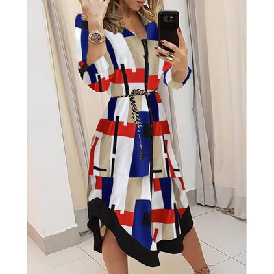 Rosario® | Langärmliges Kleid mit Welleneffekt