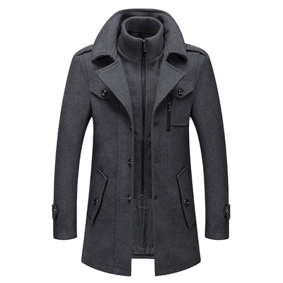 Herren Mantel Lang für den Winter - Modischer Übergangsmantel mit Eleganten Design