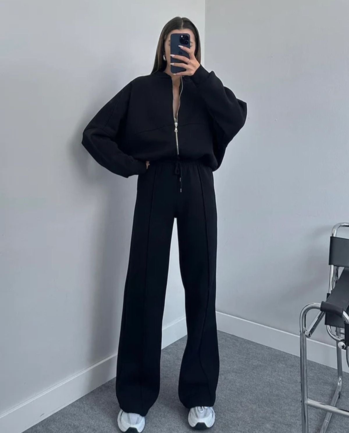 Zweiteiliges Sweat-Set | Reißverschlussjacke | Lässiger Stil
