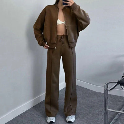 Zweiteiliges Sweat-Set | Reißverschlussjacke | Lässiger Stil