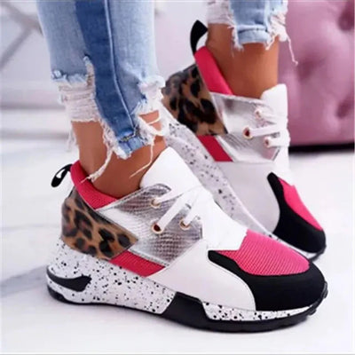 Ida | Spring Leopard Print Lace-ups Damen Schuhe
