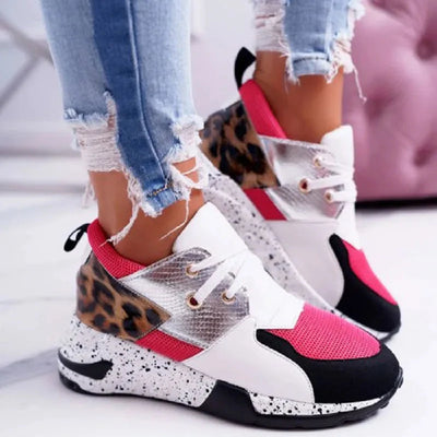 Ida | Spring Leopard Print Lace-ups Damen Schuhe
