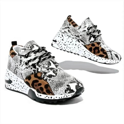 Ida | Spring Leopard Print Lace-ups Damen Schuhe