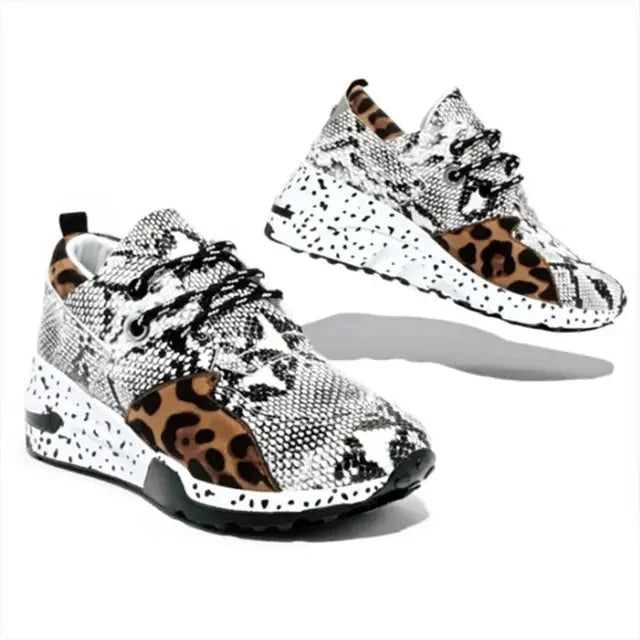 Ida | Spring Leopard Print Lace-ups Damen Schuhe
