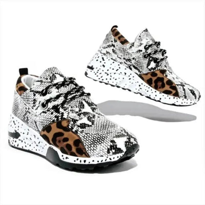 Ida | Spring Leopard Print Lace-ups Damen Schuhe