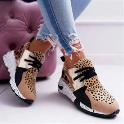Ida | Spring Leopard Print Lace-ups Damen Schuhe