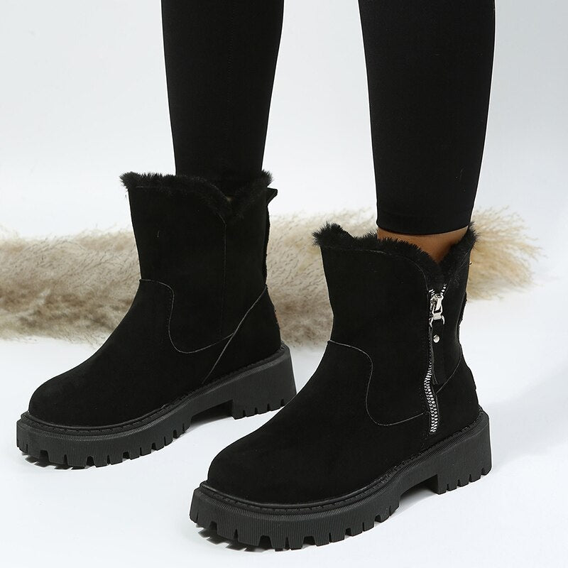 Irina | Samstiefel Eleganz für kuschelige Wärme