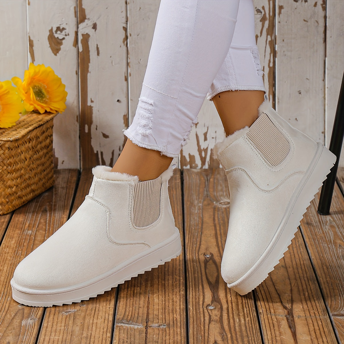 Isabella | Arktische Eleganz, Damen Winterzauber mit Fleece-Schneestiefel