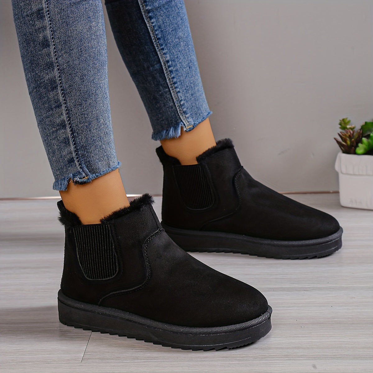 Isabella | Arktische Eleganz, Damen Winterzauber mit Fleece-Schneestiefel