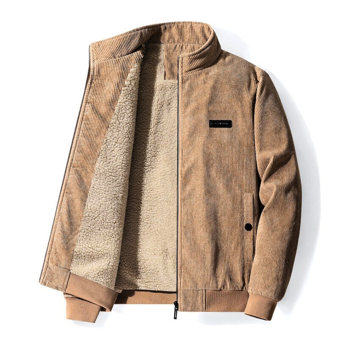 Jannick | Zeitlose Eleganz, Die Retro Cord Sherpa Jacke für einen Hauch von Nostalgie