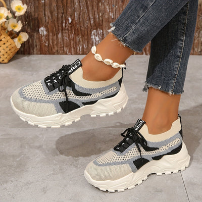 Jessika Charm | Erhöhen Sie Ihren Schritt mit strahlenden Mesh-Plattform-Sneakers