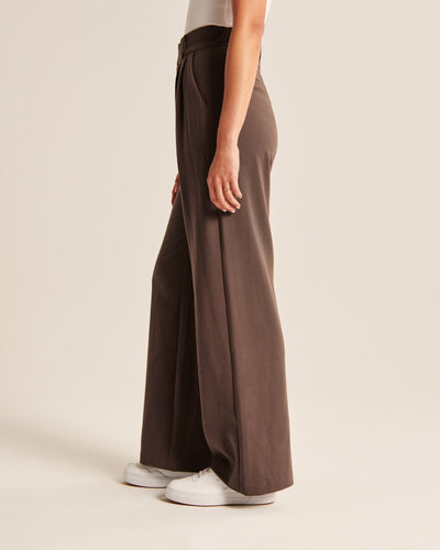 Weite Stoffhose mit Falten | Hohe Taille | Klassischer Schnitt