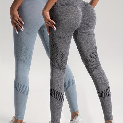 Katrin Elegance | 2er-Set gepunktete Fitness-Leggings für stylische Workouts