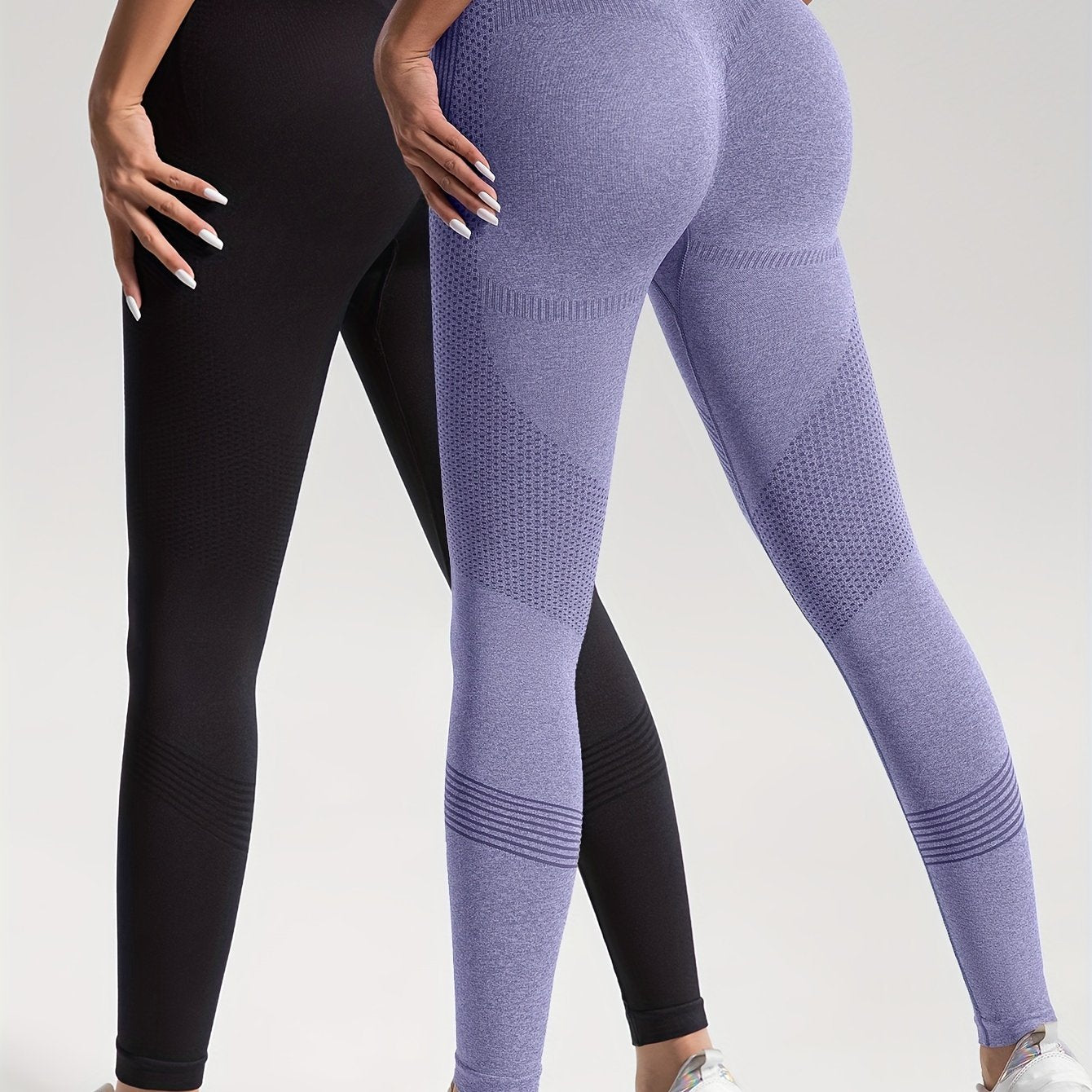 Katrin Elegance | 2er-Set gepunktete Fitness-Leggings für stylische Workouts