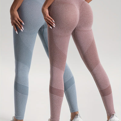 Katrin Elegance | 2er-Set gepunktete Fitness-Leggings für stylische Workouts