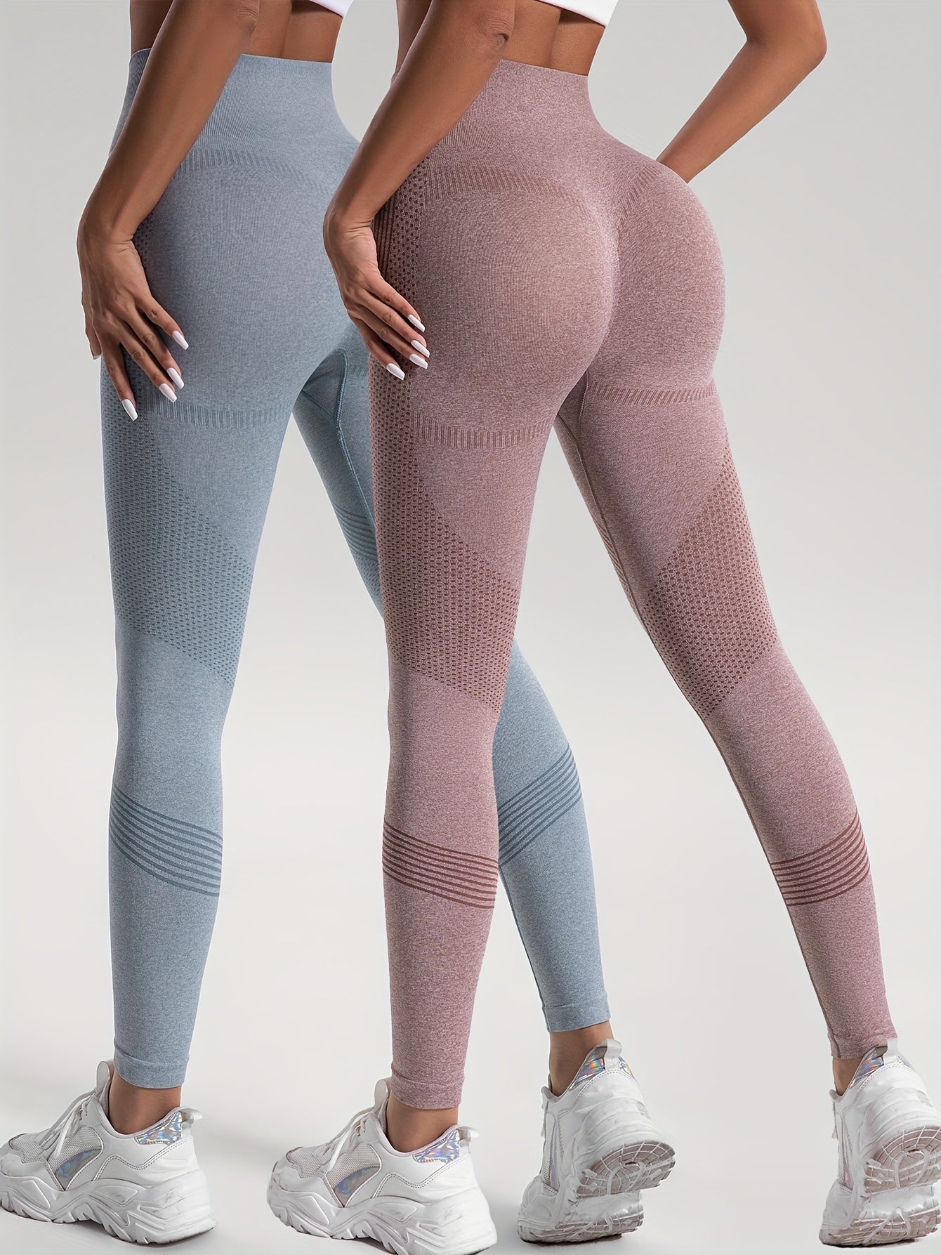Katrin Elegance | 2er-Set gepunktete Fitness-Leggings für stylische Workouts