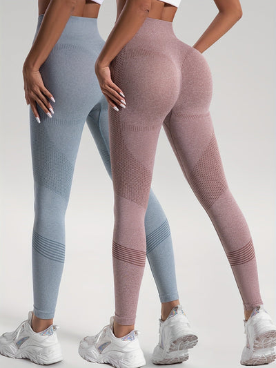 Katrin Elegance | 2er-Set gepunktete Fitness-Leggings für stylische Workouts