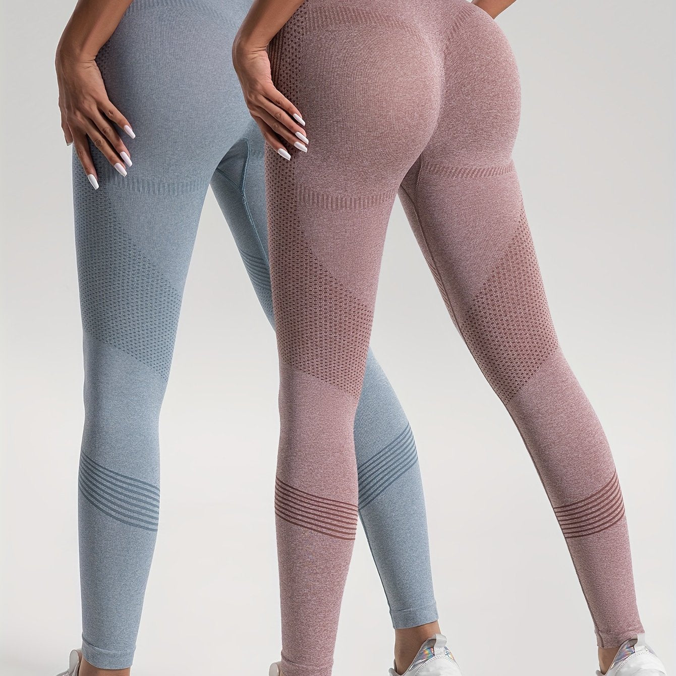 Katrin Elegance | 2er-Set gepunktete Fitness-Leggings für stylische Workouts