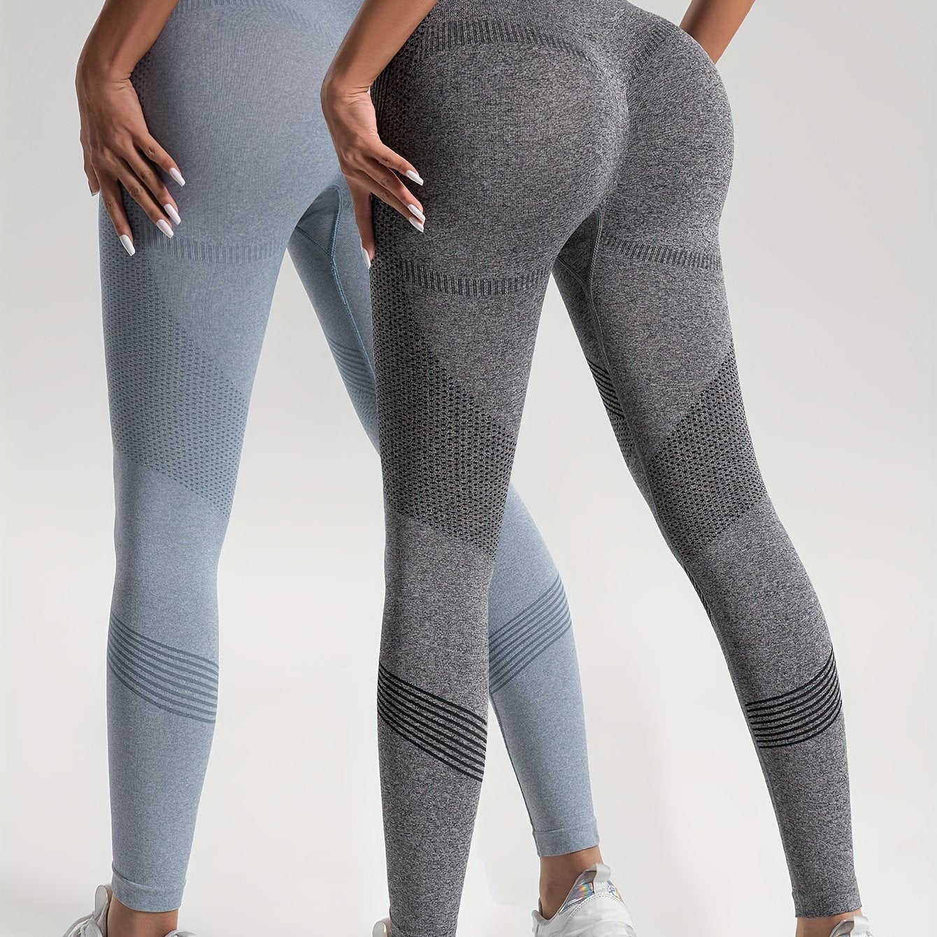 Katrin Elegance | 2er-Set gepunktete Fitness-Leggings für stylische Workouts
