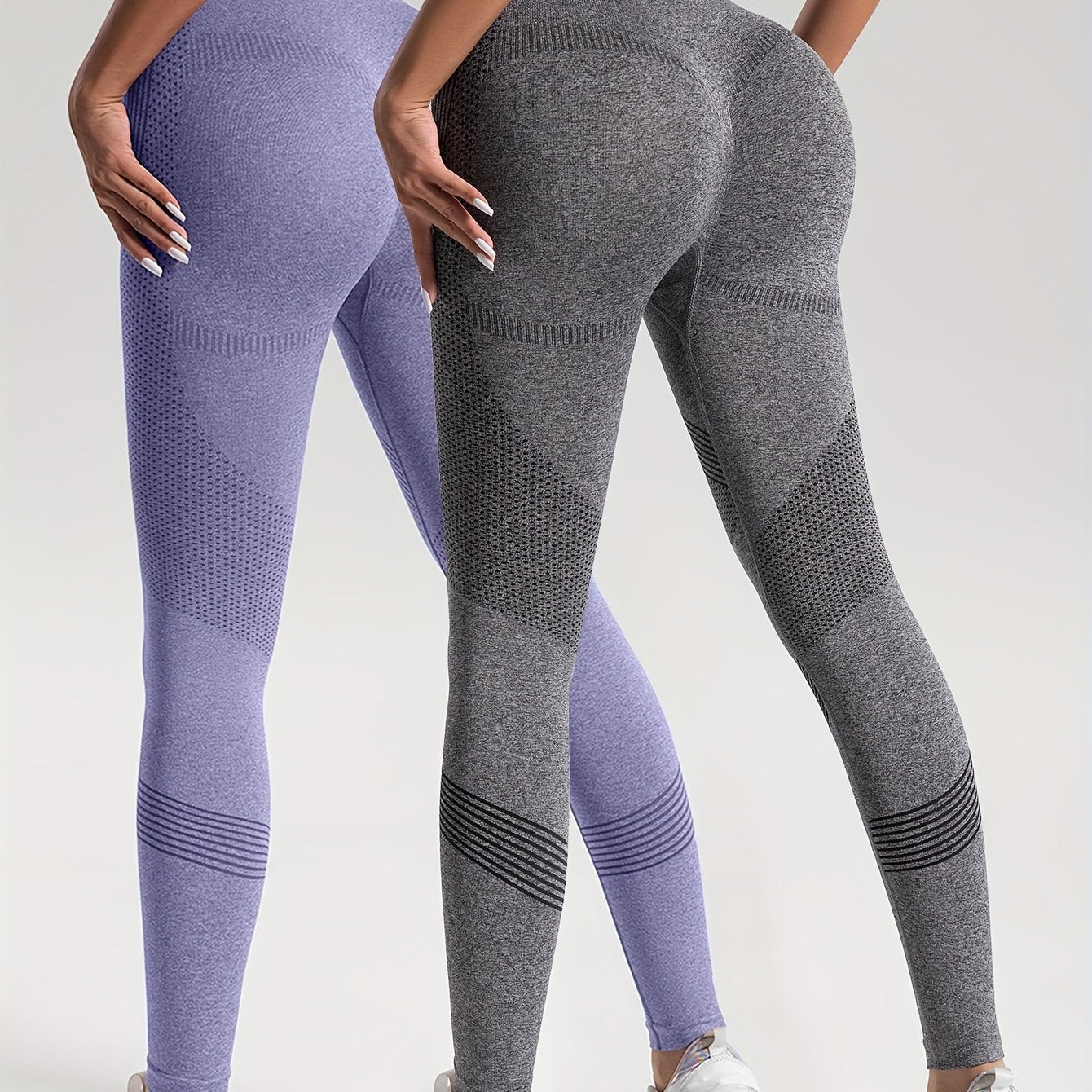Katrin Elegance | 2er-Set gepunktete Fitness-Leggings für stylische Workouts