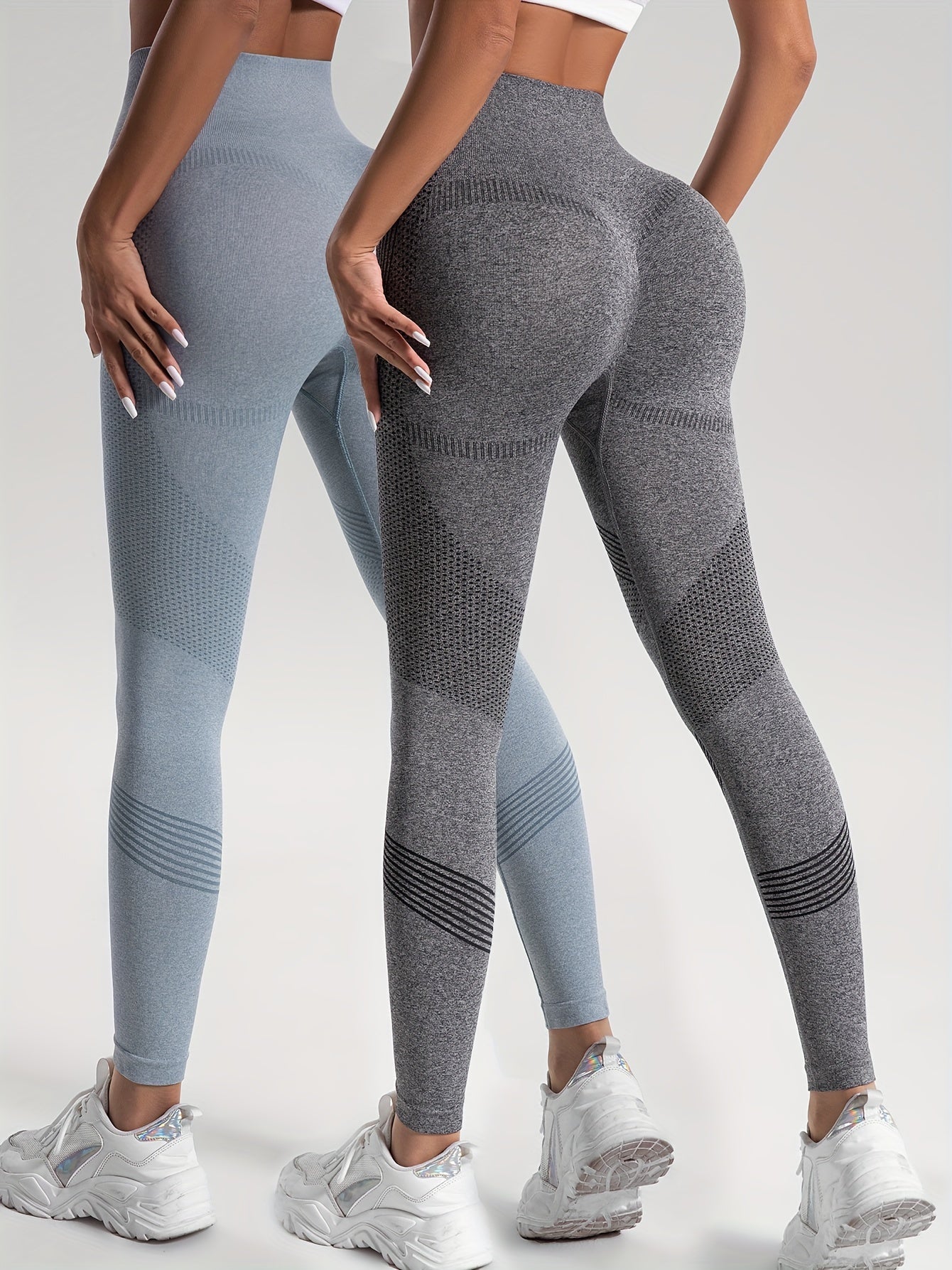 Katrin Elegance | 2er-Set gepunktete Fitness-Leggings für stylische Workouts