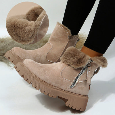 Laura Winter Elegance | Plüschgefütterte Schneestiefel - Stilvolle Wärme für jeden Schritt