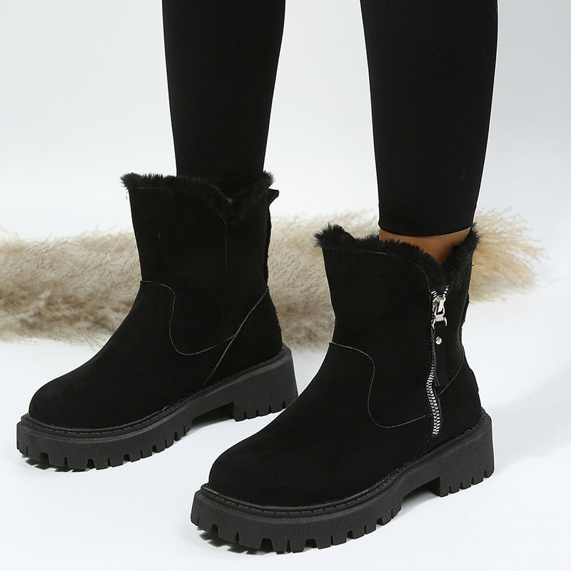 Laura Winter Elegance | Plüschgefütterte Schneestiefel - Stilvolle Wärme für jeden Schritt